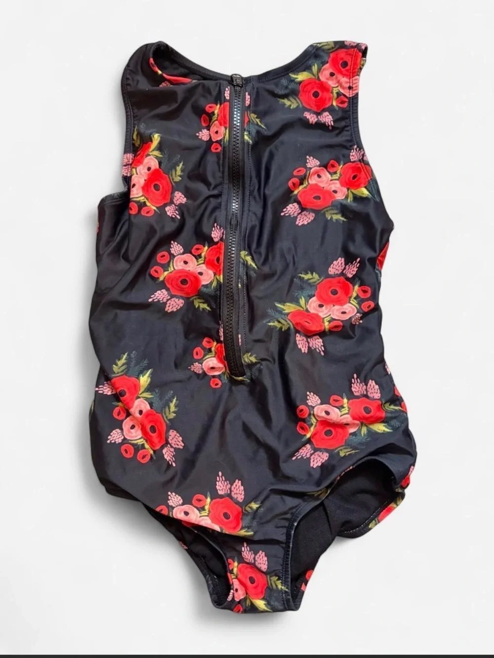 Black Floral One Piece Swimsuit 🖤